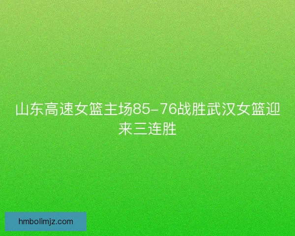山东高速女篮主场85-76战胜武汉女篮迎来三连胜